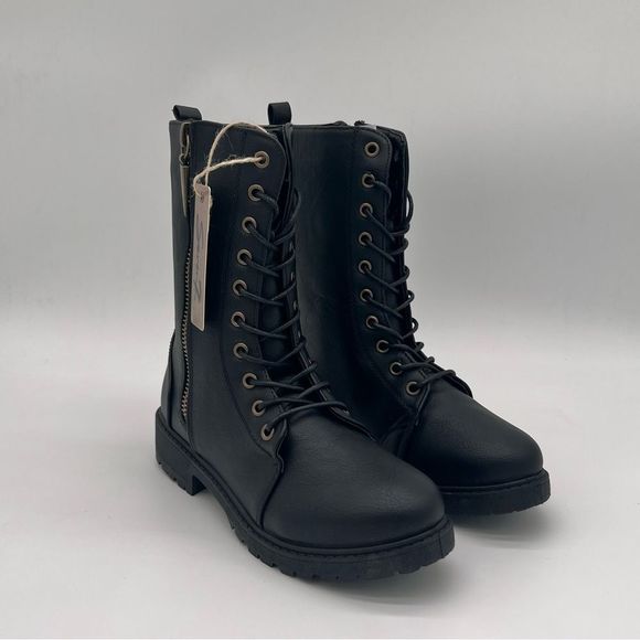 SEVEN 7 Mr. Zipper Women’s Combat Boot Black Size 7 - Picture 7 of 14